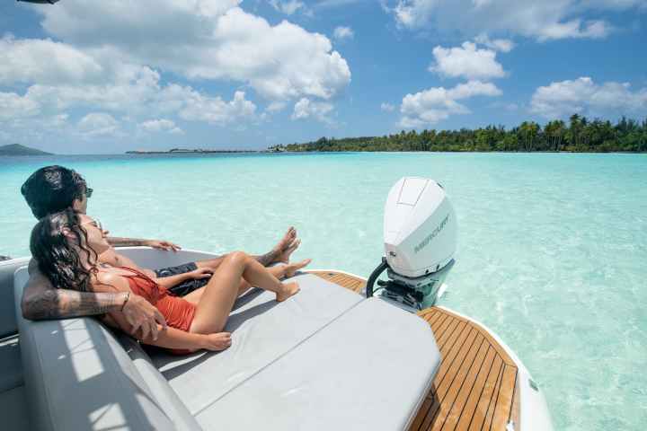 a group of people sitting in a boat on a body of water